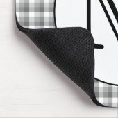 モノグカスタムラム。白黒（グレーチェック）。 マウスパッド (コーナー)