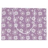モノグガーリーラムライトパープルデイジーの花と名前 ラージペーパーバッグ (裏面)