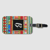 モノグクールラムスタイリッシュストライプカラフル ラゲッジタグ (正面横)