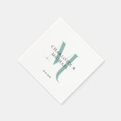 モノグシンプルラムのナ結婚プキン スタンダードカクテルナプキン (角)