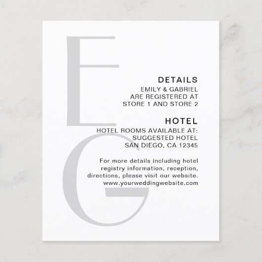 モノグスタイリッシュラム。シンプル結婚モダン詳細 (正面)