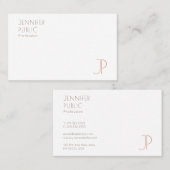 モノグパーソナライズされたモダンラムエレガントテンプレート 名刺 (正面/裏面)