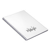 モノグパーソナライズされたモダンラム名 ノートブック (右側)