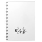 モノグパーソナライズされたモダンラム名 ノートブック (正面)