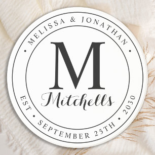 モノグパーソナライズされたラム名の日結婚付 コースター