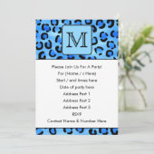 モノグパーソナライズされたラム、青豹紋様 招待状 (スタンド正面)