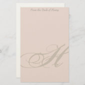 モノグパーソナライズされたラムH文房具 便箋 (正面/裏面)