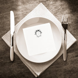 モノグフランスのラ結婚ム婚約パーティ スタンダードカクテルナプキン