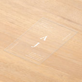 モノグミニマルラモダンム結婚ズ アクリル招待状 (レイダウン)