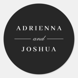 モノグミニマルラ結婚ム白黒 ラウンドシール