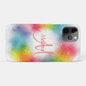 モノグモダンエレガントラムカラフルテンプレート Case-Mate iPhoneケース (裏面(横))