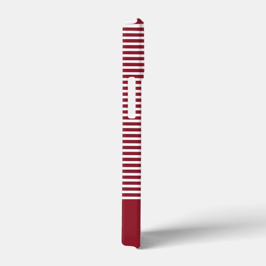 モノグモダンストライプラムのハートでカラーを編集できる Case-Mate iPhoneケース (裏面 / 右)