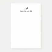 モノグモダンパーソナライズされたラム名 ポストイット (正面)