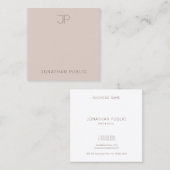 モノグモダンラエレガントムテンプレートトレンディー スクエア名刺 (正面/裏面)