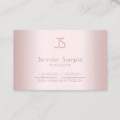 モノグモダンラエレガントムバラ金ゴールドカラーミニマリスト 名刺 (正面)