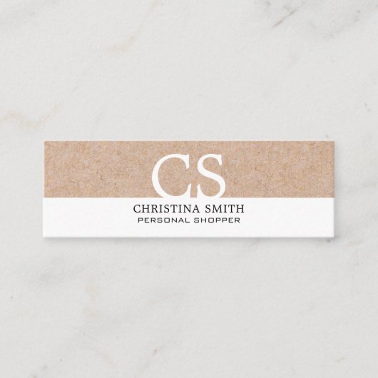 モノグモダンラフト印刷クリーンホワイト スキニー名刺 (正面)