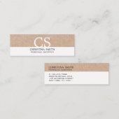 モノグモダンラフト印刷クリーンホワイト スキニー名刺 (正面/裏面)