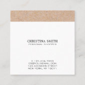 モノグモダンラフト印刷クリーンホワイト スクエア名刺 (裏面)