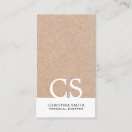 モノグモダンラフト印刷（白）縦 名刺