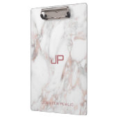 モノグモダンラムバラ金ゴールド白大理石 クリップボード (左)