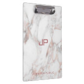 モノグモダンラムバラ金ゴールド白大理石 クリップボード (右)