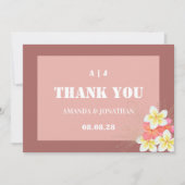 モノグモダンラムフローラ結婚サンキューカード サンキューカード (正面)