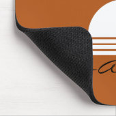 モノグモダンラムミニマルデザインブラウン抽象芸術モ マウスパッド (コーナー)