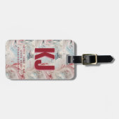 モノグラおもしろいはっきりしたム ラゲッジタグ (正面横)