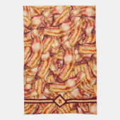 モノグラおもしろいムベーコンギャグギフト キッチンタオル (縦)