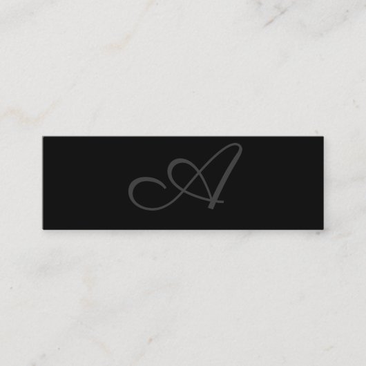 モノグラお洒落ム/ブラック（エグゼクティブ） スキニー名刺 (正面)