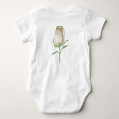 モノグラかわいらしム極水色フローラリース ベビーボディスーツ (裏面)