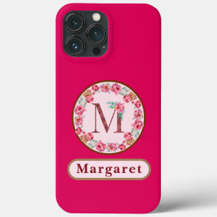 モノグラかわいらしムMフローラ iPhone 13 PRO MAXケース