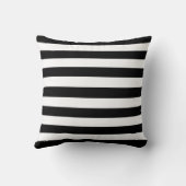 モノグラはっきりしたグと名ストライプ前を黒に塗ったラグビーの選手 クッション (裏面)