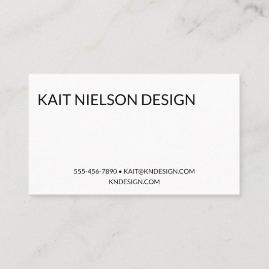 モノグラはっきりしたムモダンプロフェッショナル白黒 名刺 (裏面)