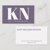 モノグラはっきりしたムモダンプロフェッショナル紫 名刺 (正面/裏面)