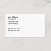 モノグラはっきりしたム男らし・ビジネス・カード 名刺 (裏面)