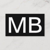 モノグラはっきりしたム男らし・ビジネス・カード 名刺 (正面)