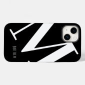 モノグラはっきりしたム白黒 Case-Mate iPhoneケース (裏面 (横))
