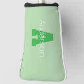 モノグラはっきりしたム | 淡い色の&ケリーグリーン ゴルフヘッドカバー (回転90)