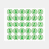 モノグラはっきりしたム | 淡い色の&ケリーグリーン ラベル (シート)