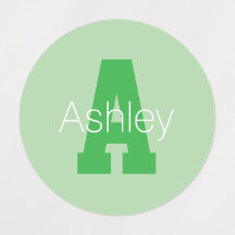 モノグラはっきりしたム | 淡い色の&ケリーグリーン