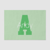 モノグラはっきりしたム | 淡い色の&ケリーグリーン 薄葉紙 (正面)