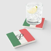 モノグライタリアンム付きフラグ ストーンコースター (横)