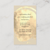 モノグラエレガントムでブラッシングされた水色 名刺 (裏面)