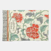 モノグラエレガントムのクラスヴィンテージフローラ自然 キッチンタオル (横)