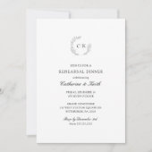 モノグラエレガントムのリハ結婚ーサルディナー 招待状 (正面)