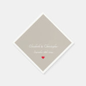 モノグラエレガントムの日結婚付トープパーティーカクテル スタンダードカクテルナプキン (角)