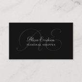 モノグラエレガントムの白黒の名前 名刺 (正面)