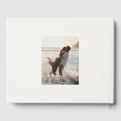 モノグラエレガントムの結婚フォトネイビークリーム ゲストブック (裏面)