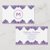 モノグラエレガントムアメジスト2トーンバイオレット宝石バス 名刺 (正面/裏面)